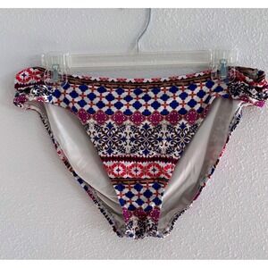 La Blanca Swim Botton Womens 12 Pink Purple Bikini Tropical Resort Beach Coastal